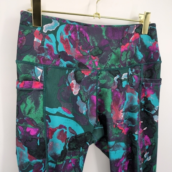 Al1ve Magnetics Multicolor Yoga Ankle Leggings Workout Athleisure Women's Large - Picture 3 of 5